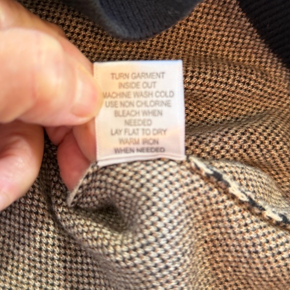 Paul Fredrick Knit Polo Shirt black brown 100% cotton size L - Picture 5 of 10